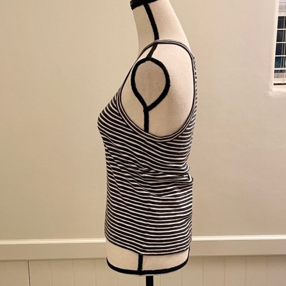 Madewell Charcoal and White Striped Tank Top - Picture 2 of 6